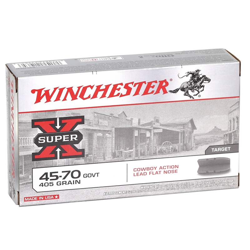 Winchester Super-X 45-70 Government Ammo 405 Grain Flat Nose
