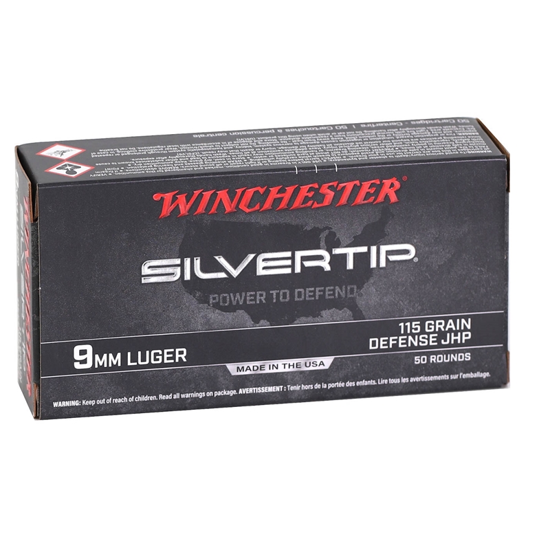 Winchester Silvertip 9mm Luger Ammo 115 Grain Jacketed Hollow Point