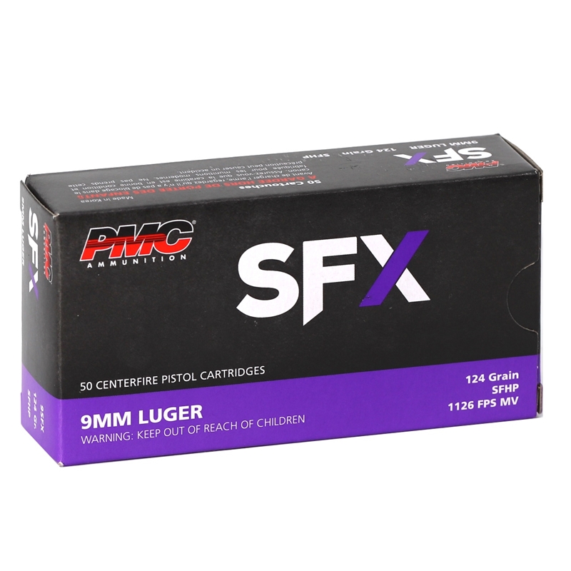 PMC SFX 9mm Luger Ammo 124 Grain SF Hollow Point