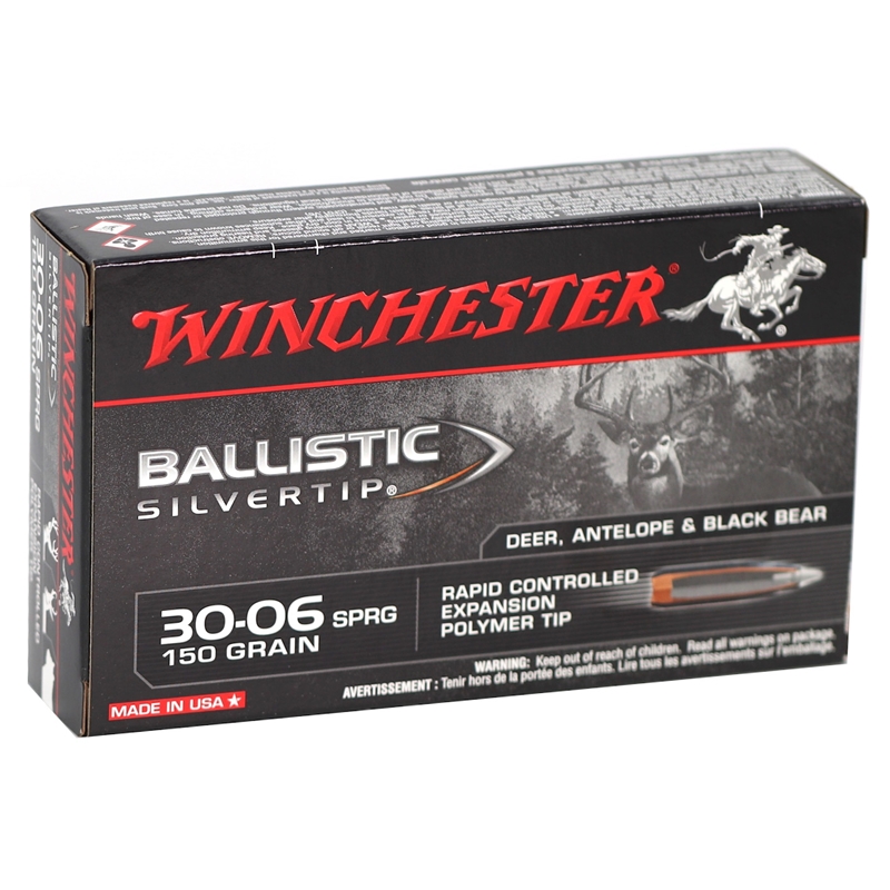 Winchester Ballistic Silvertip 30-06 Springfield Ammo 150 Grain Polymer Tip
