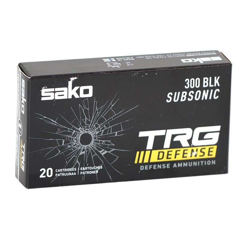 Sako TRG Defense 300 AAC Blackout Ammo 220 Grain Open Tip Match