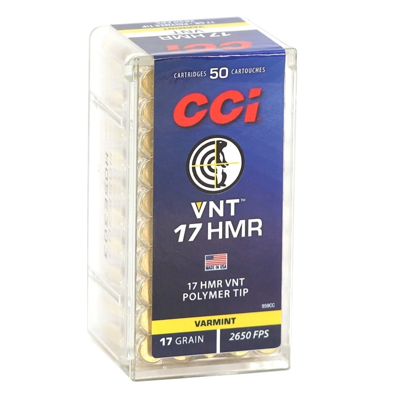CCI VNT 17 HMR Ammo 17 Grain Speer VNT Polymer Tip Projectile