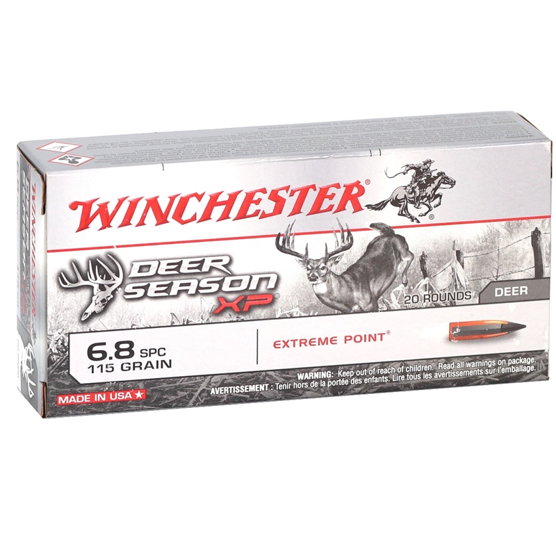 Winchester Deer Season XP 6.8 SPC Ammo 115 Grain Extreme Point 