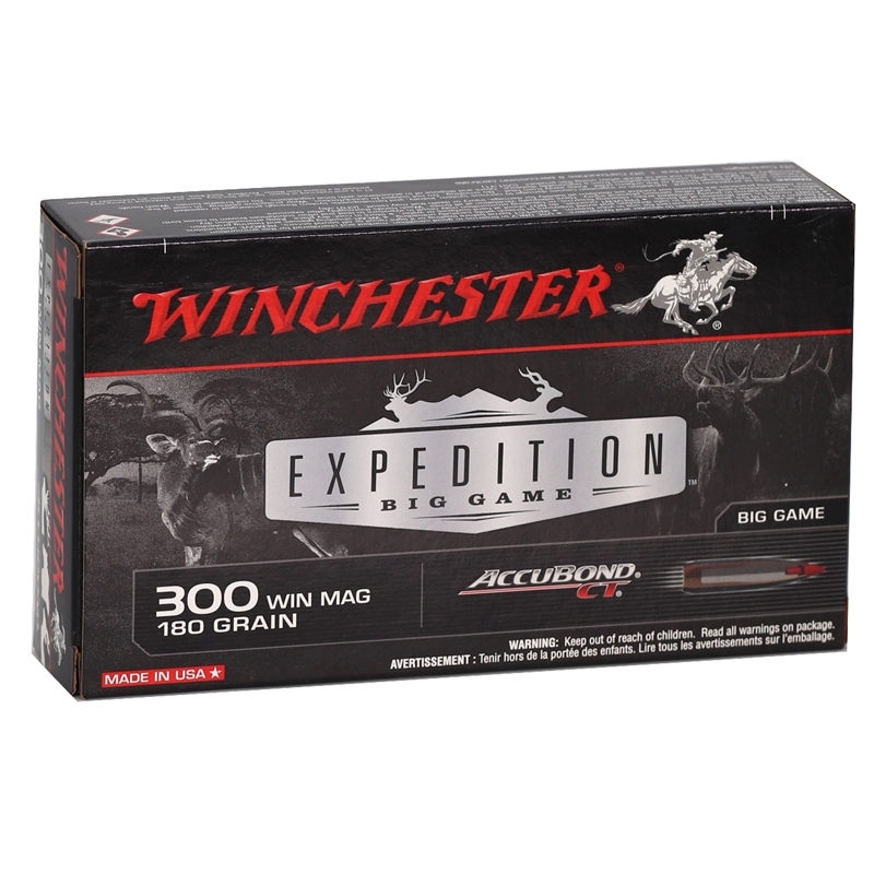 Winchester Expedition Big Game 300 Winchester Magnum Ammo 180 Grain Polymer Tip