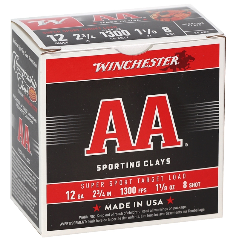 Winchester AA Sporting Clays 12 Gauge Ammo 2-3/4