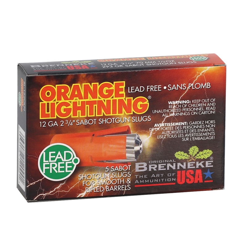 Brenneke Orange Lightning 12 Gauge Ammo 2 3/4