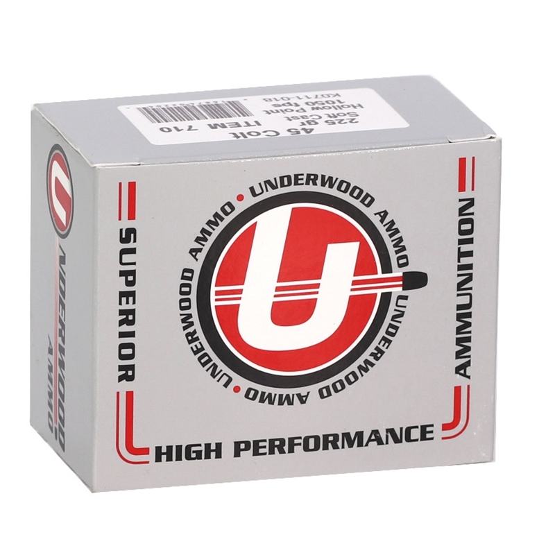 Underwood Ammo 45 Long Colt Ammo 225 Grain Jacketed Hollow Point 