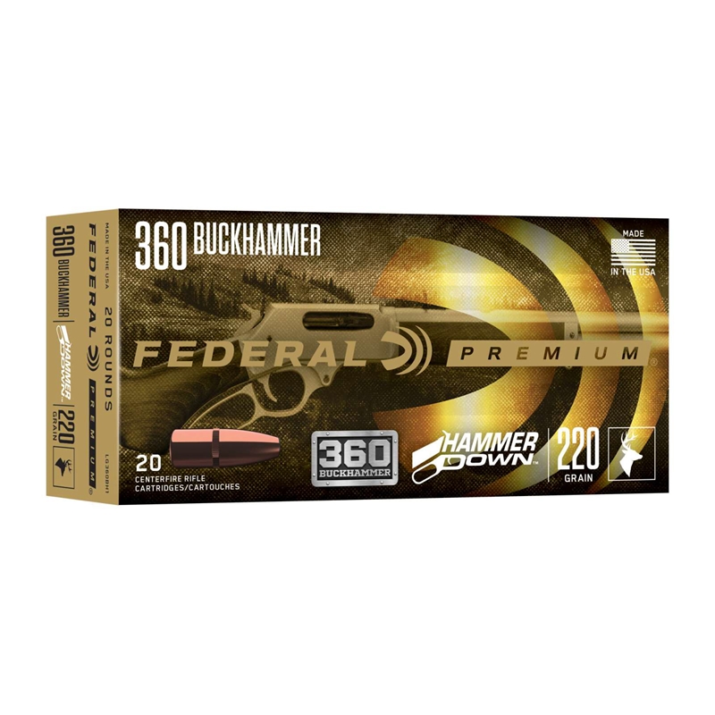 Federal Hammer Down 360 Buckhammer Ammo 200 Grain Soft Point