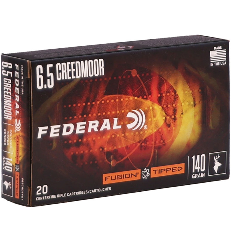 Federal Fusion Tipped 6.5 Creedmoor Ammo 140 Grain Polymer Tip - F65CRDTFS1