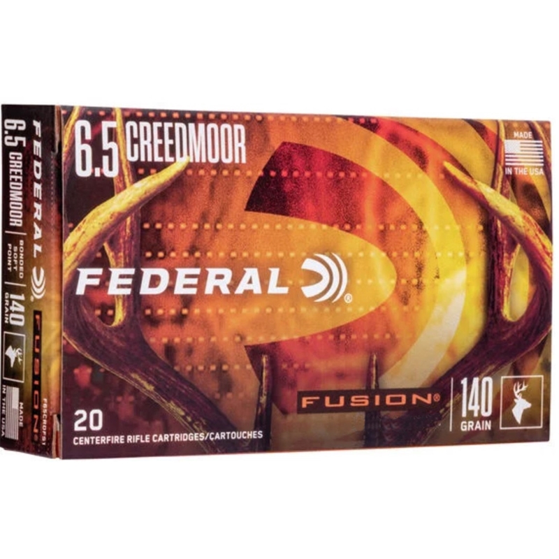 Federal Fusion 6.5 Creedmoor Ammo 140 Grain Soft Point Tipped