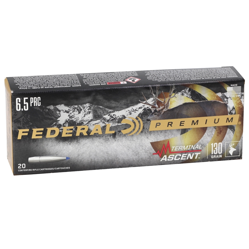 Federal Terminal Ascent 6.5 PRC Ammo 130 Grain Polymer Tipped Bonded