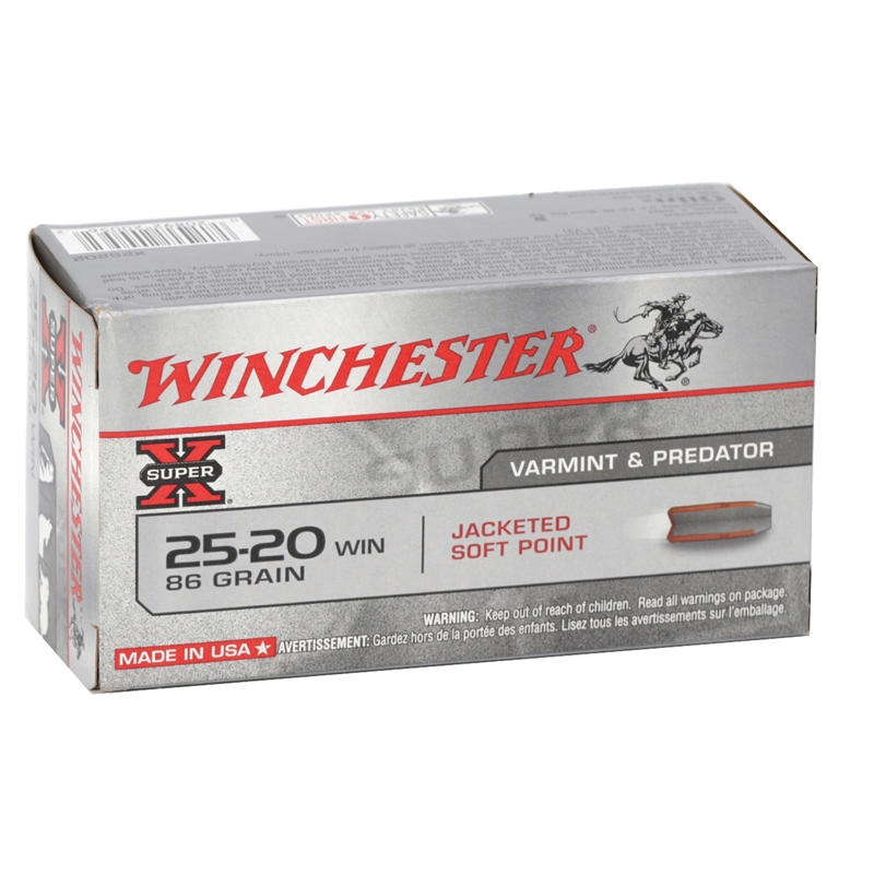 Winchester 25-20 Winchester Ammo  Super-X 86 Grain Jacketed Soft Point