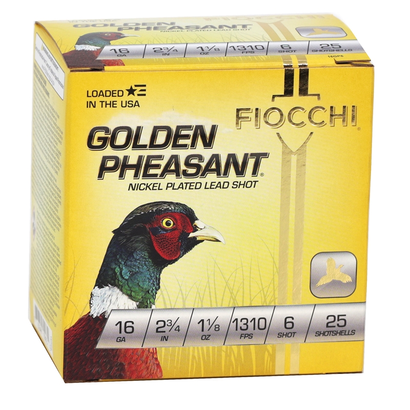 Fiocchi Golden Pheasant 16 Gauge Ammo 2-3/4