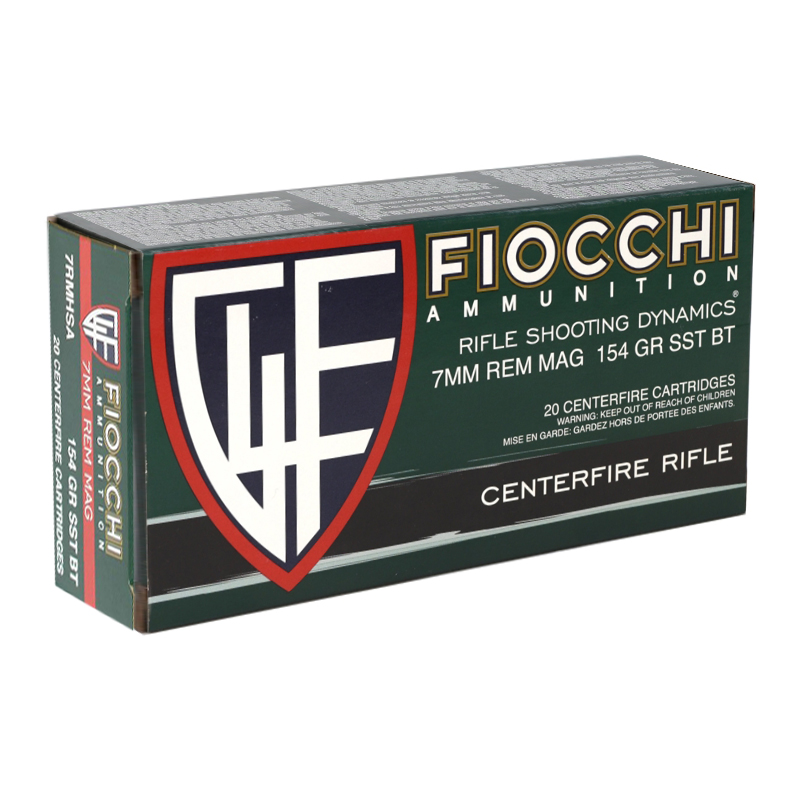 Fiocchi Shooting Dynamics 7mm Remington Magnum Ammo 154 Grain SST BT