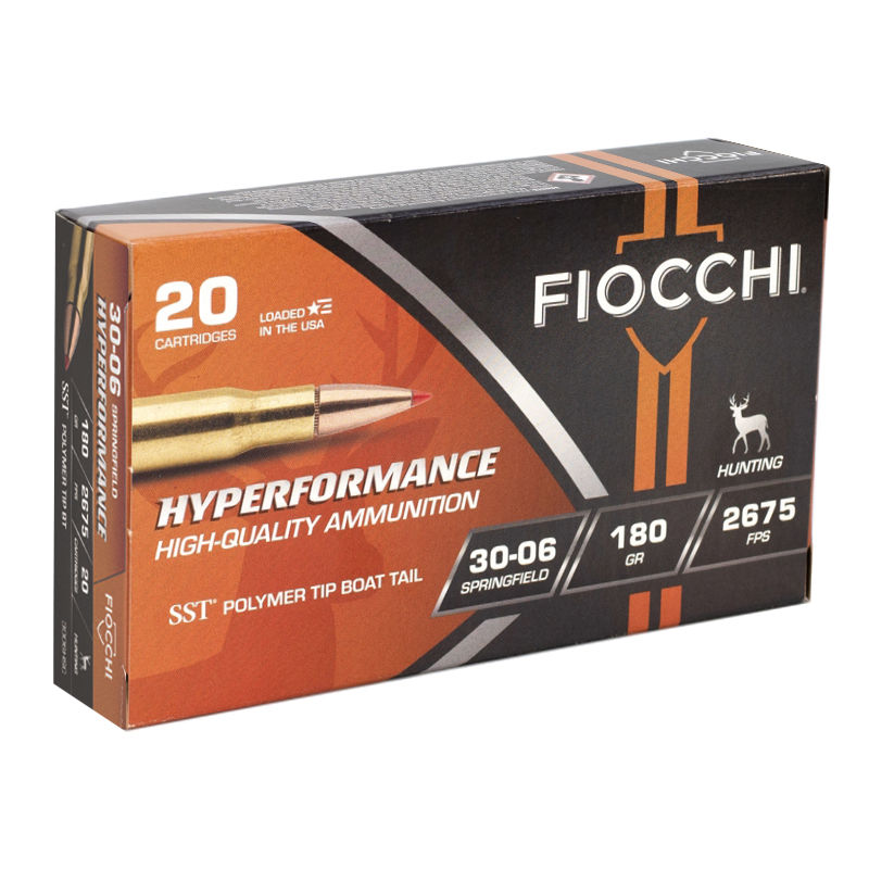 Fiocchi Hyperformance 30-06 Springfield Ammo 180 Grain SST Polymer Tip Boat Tail