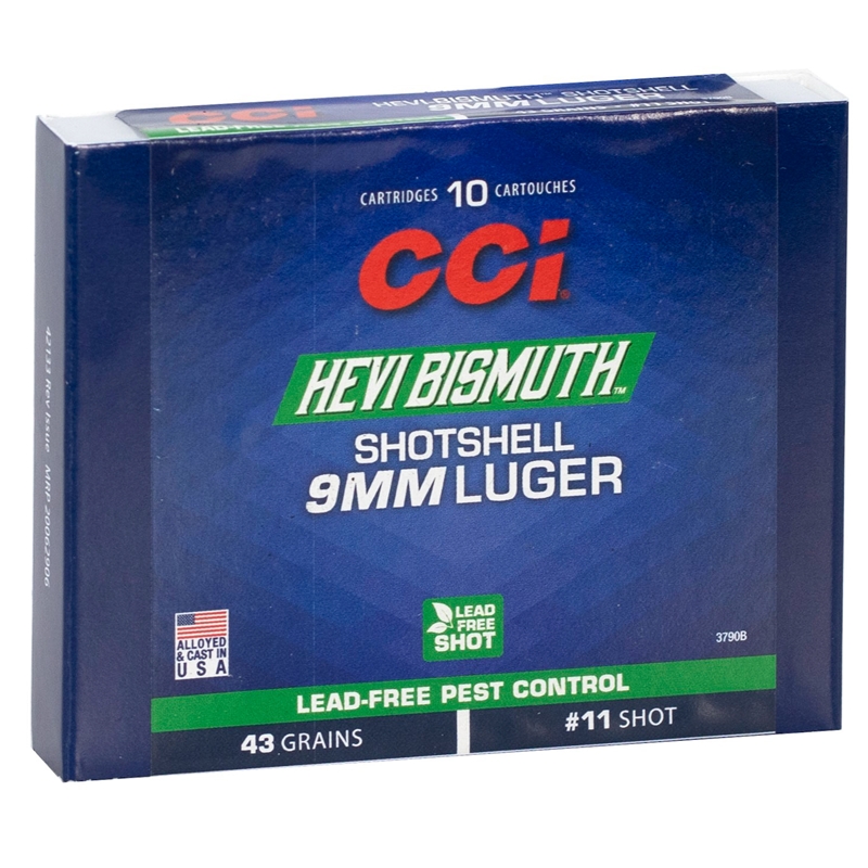 CCI HEVI-Bismuth 9mm Luger Ammo 43 Grain Lead Free