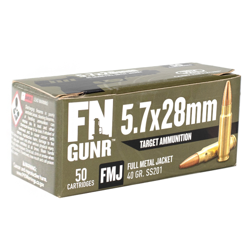 FN GUNR 5.7x28mm Ammo 40 Grain Full Metal Jacket