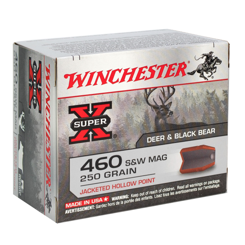 Winchester Super X 460 S&W Magnum Ammo 250 Grain Jacketed Hollow Point 
