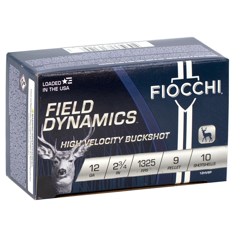 Fiocchi Field Dynamics HV 12 Gauge Ammo 2-3/4 1 9 oz #9 Lead Shot