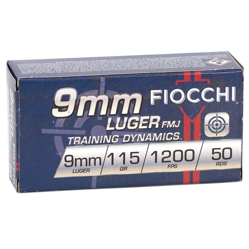 Fiocchi Training Dynamics 9mm Luger Ammunition 115 Grain Full Metal Jacket - FTD9AP