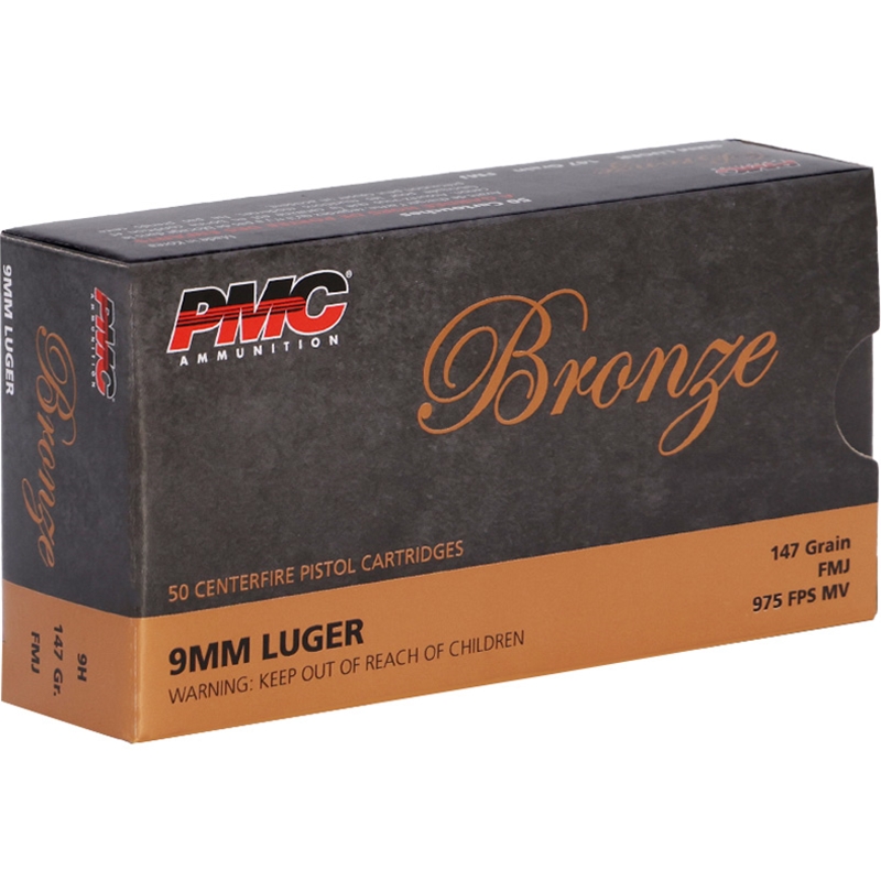 PMC Bronze 9mm Luger Ammunition 147 Grain Full Metal Jacket - PMC9H