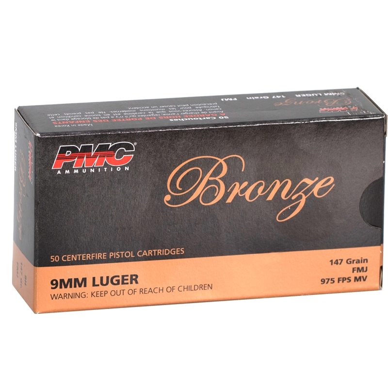 PMC Bronze 9mm Luger Ammo 147 Grain Full Metal Jacket 