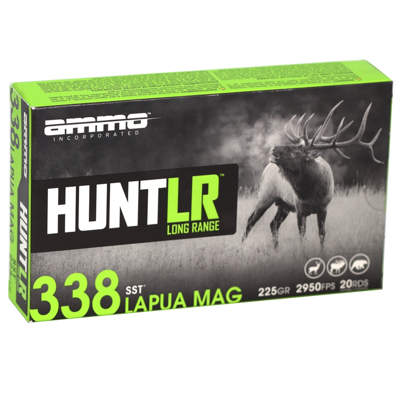 Ammo Inc Hunt LR 338 Lapua Magnum Ammunition 225 Grain SST - 338LM225ST-A20