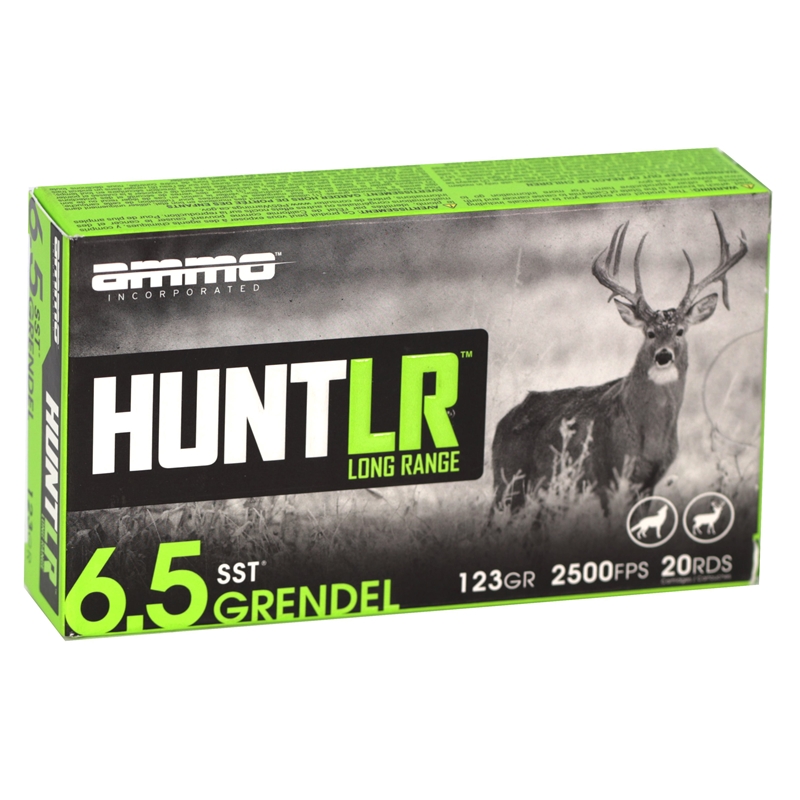 Ammo Inc Hunt LR 6.5mm Grendel Ammunition 123 Grain SST - 65GR123SST-A20