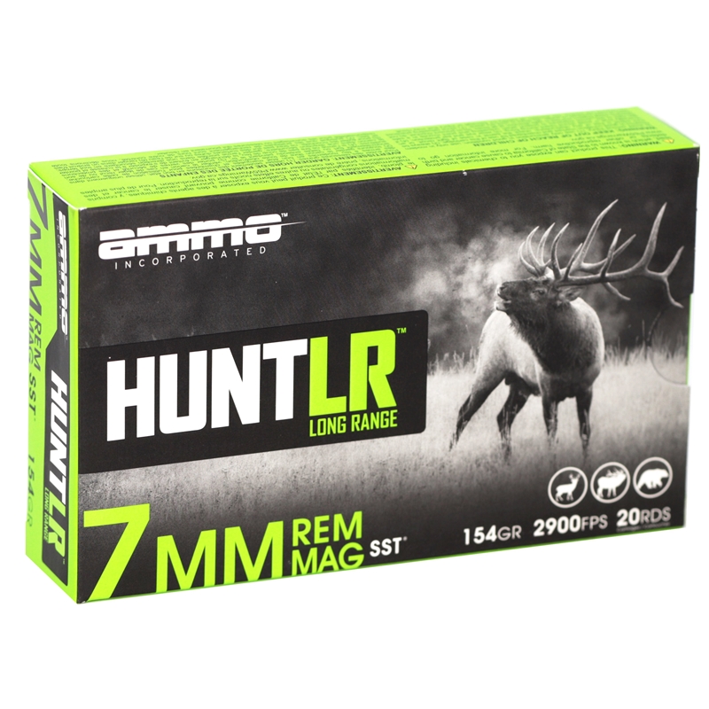 Ammo Inc Hunt LR 7mm Remington Magnum Ammunition 154 Grain SST - 7MM154SST-A20