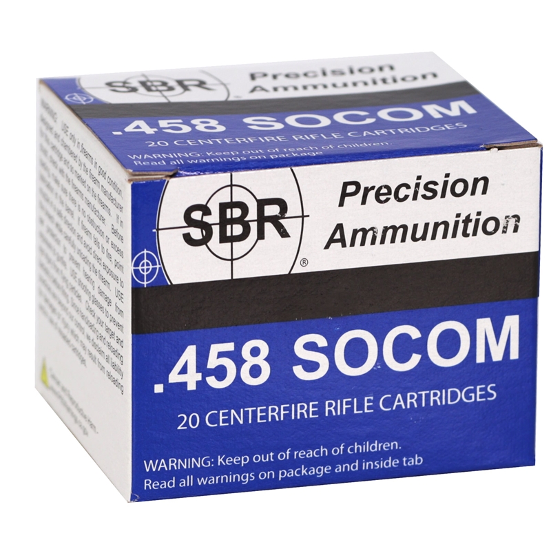 SBR 458 SOCOM Subsonic Ammunition 325 Grain Hornady FTX - SL45855