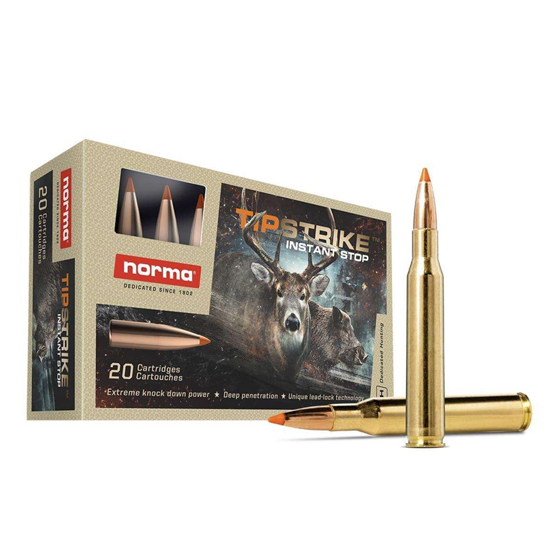 Norma Tipstrike 270 Winchester Short Magnum Ammunition 140 Grain Jacketed Soft Point - 20169532