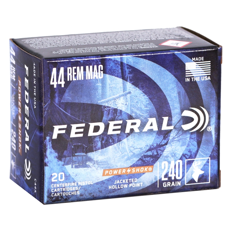 Federal Power-Shok 44 Remington Magnum Ammunition 240 Grain Jacketed Hollow Point - C44A