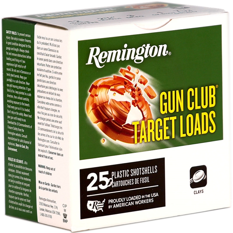 Remington Gun Club Target 12 Gauge Ammo 2 3/4