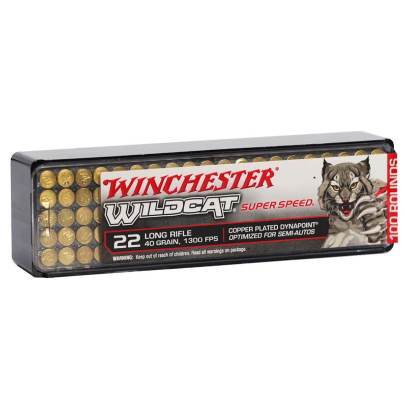 Winchester Wildcat Dynapoint Optimized for Semi-Autos 22 Long Rifle Ammo 40 Grain