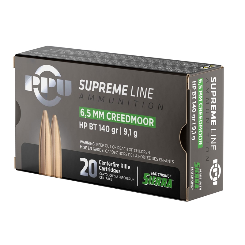 Prvi Partizan Supreme 6.5 mm Creedmoor Ammunition 140 Grain SMK HP BT - PPMK65C