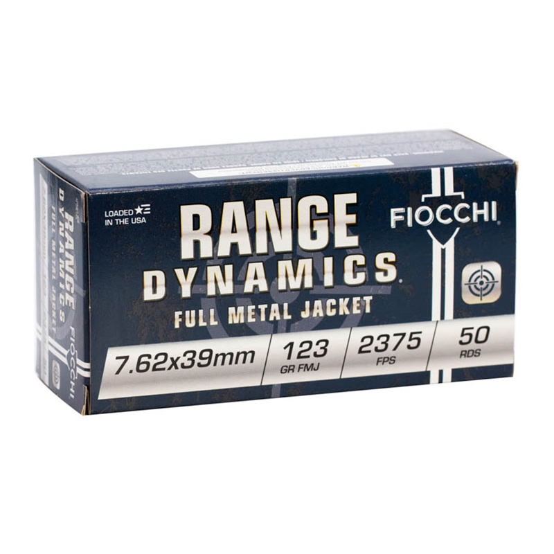 Fiocchi Range Dynamics 7.62X39mm Ammunition 123 Grain Full Metal Jacket - 762X39A