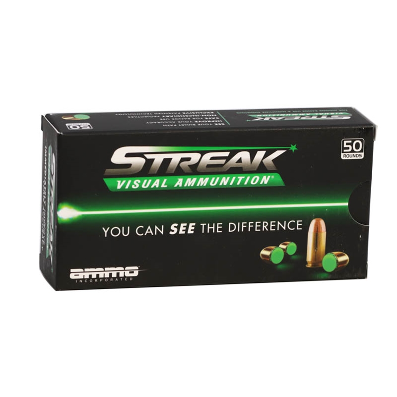 Ammo Inc Streak 45 ACP AUTO Ammunition 230 Grain Total Metal Case - 45230TMC-STRK-GRN-50