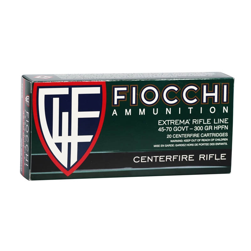 Fiocchi Extrema Rifle Line 45-70 GOVT Ammunition 300 Grain Hollow Point Flat Nose - 4570B