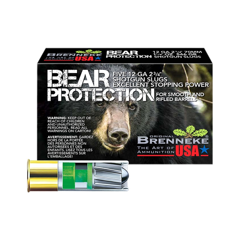 Brenneke USA Bear Protection 12 Gauge Ammunition 2-3/4