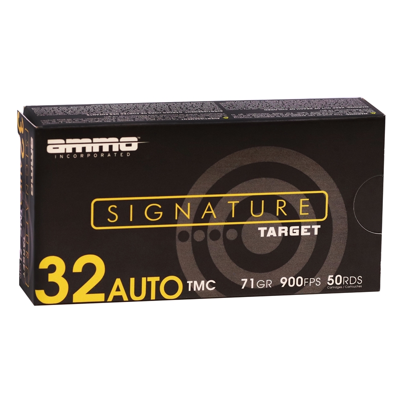 Ammo Inc Signature 32 Auto Ammunition 71 Grain Total Metal Case - 32071TMC-A50