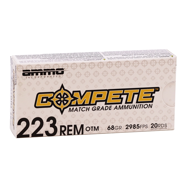 Ammo Inc Compete 223 Rem Ammunition 68 Grain Open Tip Match - 223068-OTM-A20