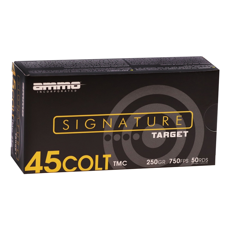 Ammo Inc Signature 45 Colt Ammunition 250 Grain Total Metal Case - 45C250TMC-A50