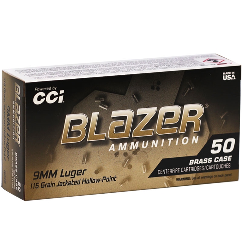 CCI Blazer Brass Hollow Point 9mm Luger Ammunition 115 Grain Jacketed Hollow Point - 5239