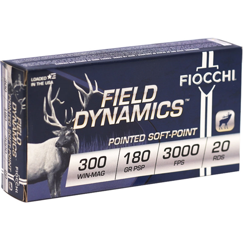 Fiocchi Field Dynamics 300 Winchester Magnum Ammunition Pointed Soft Point - 300WBM