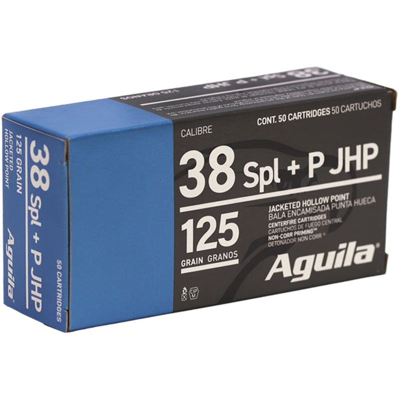 Aguila 38 Special +P Ammunition 125 Grain Jacketed Hollow Point - 1E382527