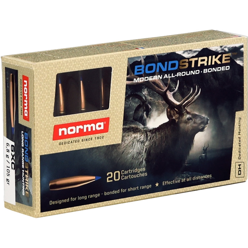 Norma Bondstrike 6mm XC Ammo 105 Grain Bonded Polymer Tip - 20160492