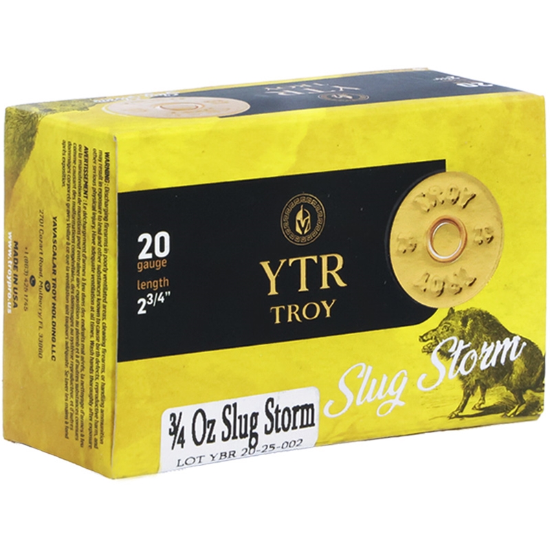 YTR Troy 20 Gauge Ammunition  2 ¾”  3/4oz Rifled Slug - 202753.4