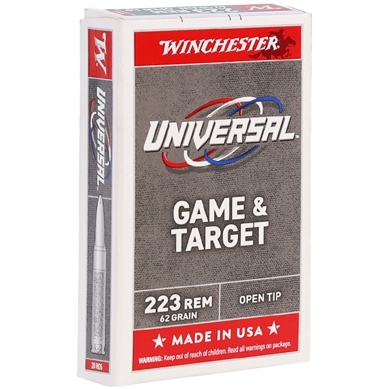 Winchester Universal 223 Remington Ammunition 62 Grain Full Metal Jacket - U223HP62