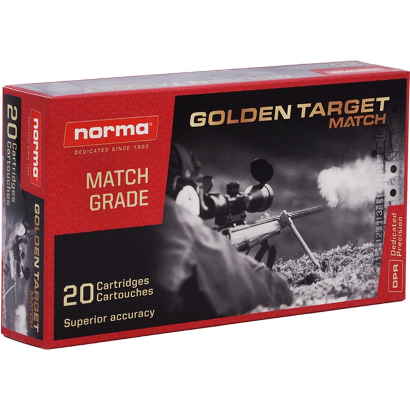 Norma Golden Target Match 308 Winchester Ammunition 168 Grain Boat Tail Hollow Point - 10177432
