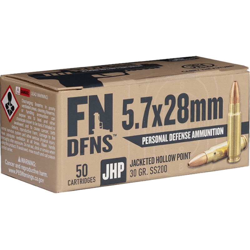 FN DFNS 5.7 x 28mm Ammunition 30 Grain Jacketed Hollow Point - 10700030